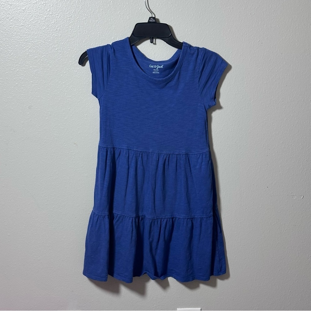 Cat & Jack Kids Casual Girls Blue Dress Size M(7/8).